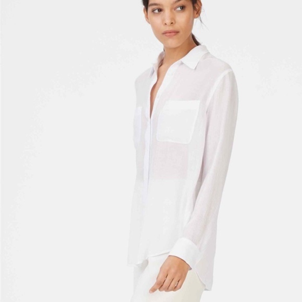 Club Monaco White Button-Up Shirt